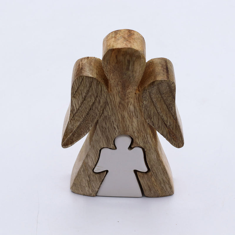 Mango Wood Angel in Angel - White Enamel product image