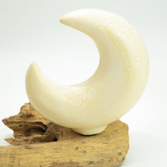 DriftGlow Lamp Crackle Half Moon Shade - Grey product image 4