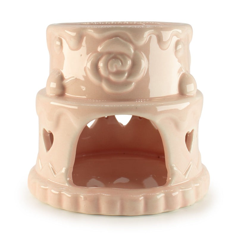 Ceramic Cake Oil Burner - Hearts - Pink product image