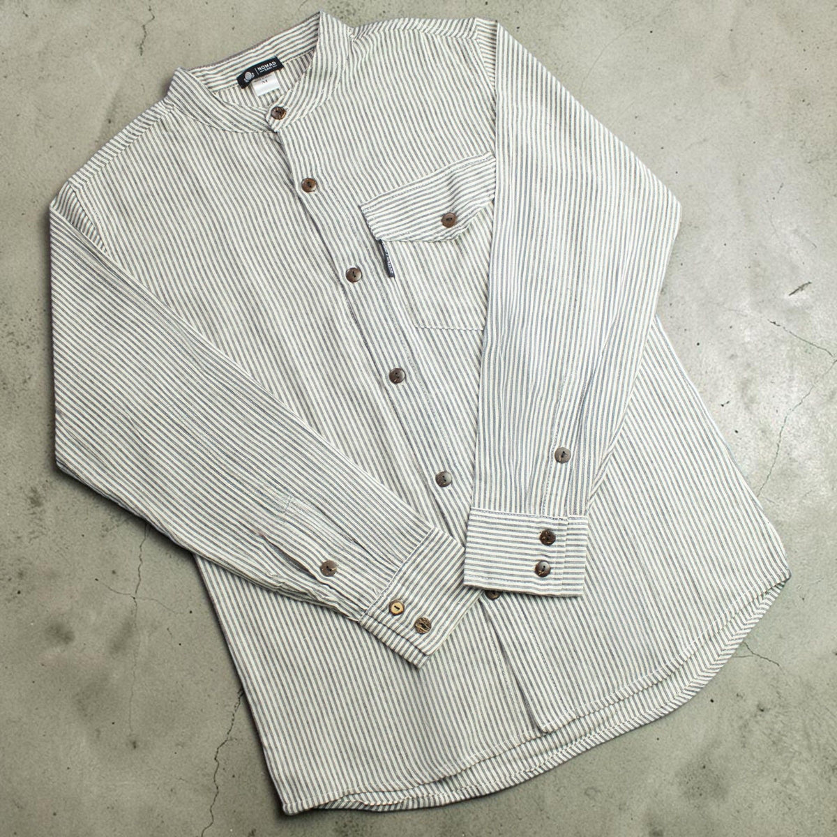 Nomad Sari Grandad Shirt - Grey Stone - Large product image 2