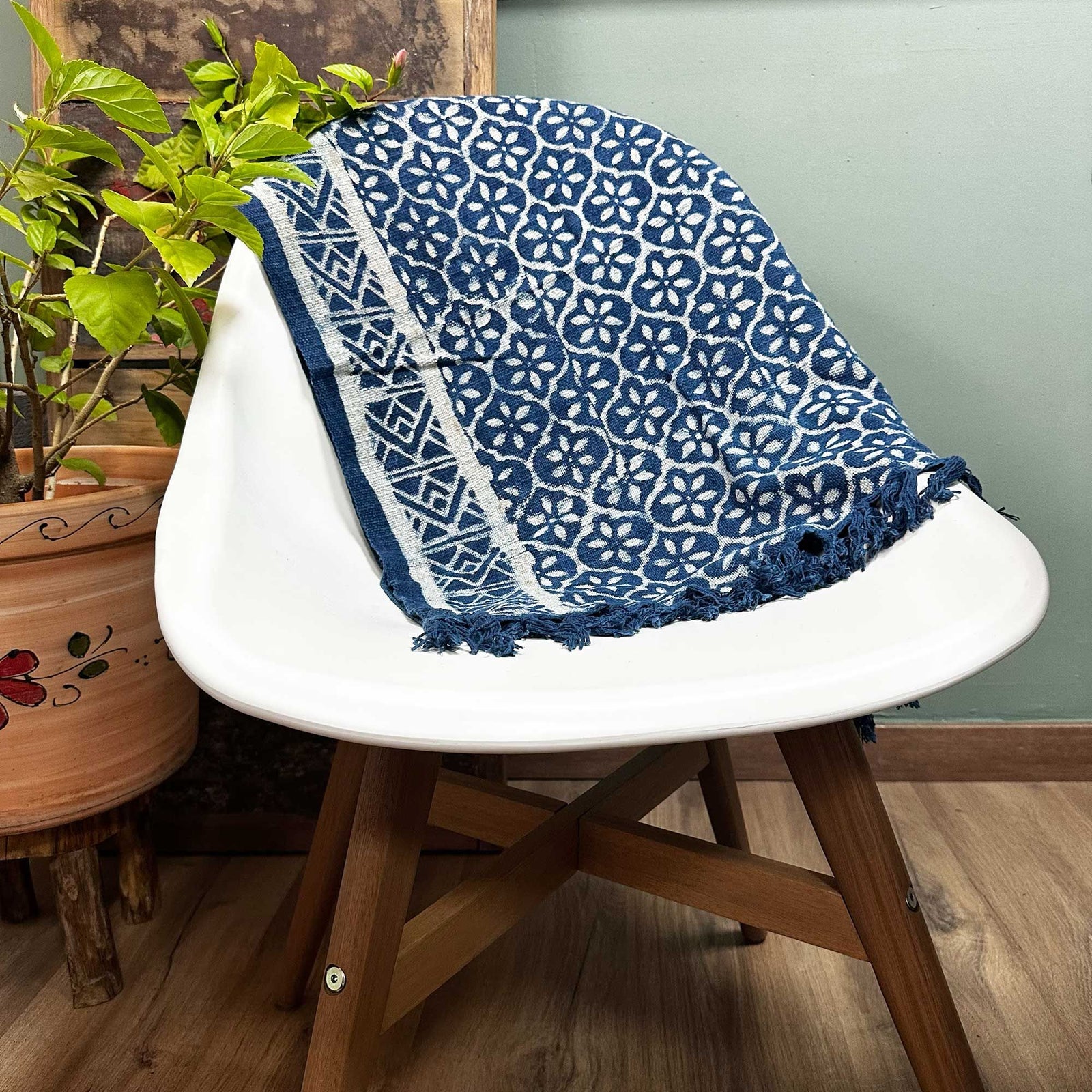 Handmade Indigo Runner - 170x60cm - Madjid Tiles product image