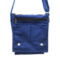 Cotton Canvas Messenger Bag - Navy Blue product image 2