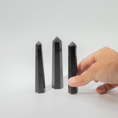 Gemstone Six Face Obelisk Point approx 11cm - Black Tourmaline product image 5
