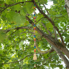 Indian Chimes - Brass Buddha with Chakra Beads String Bells 53cm product image 3