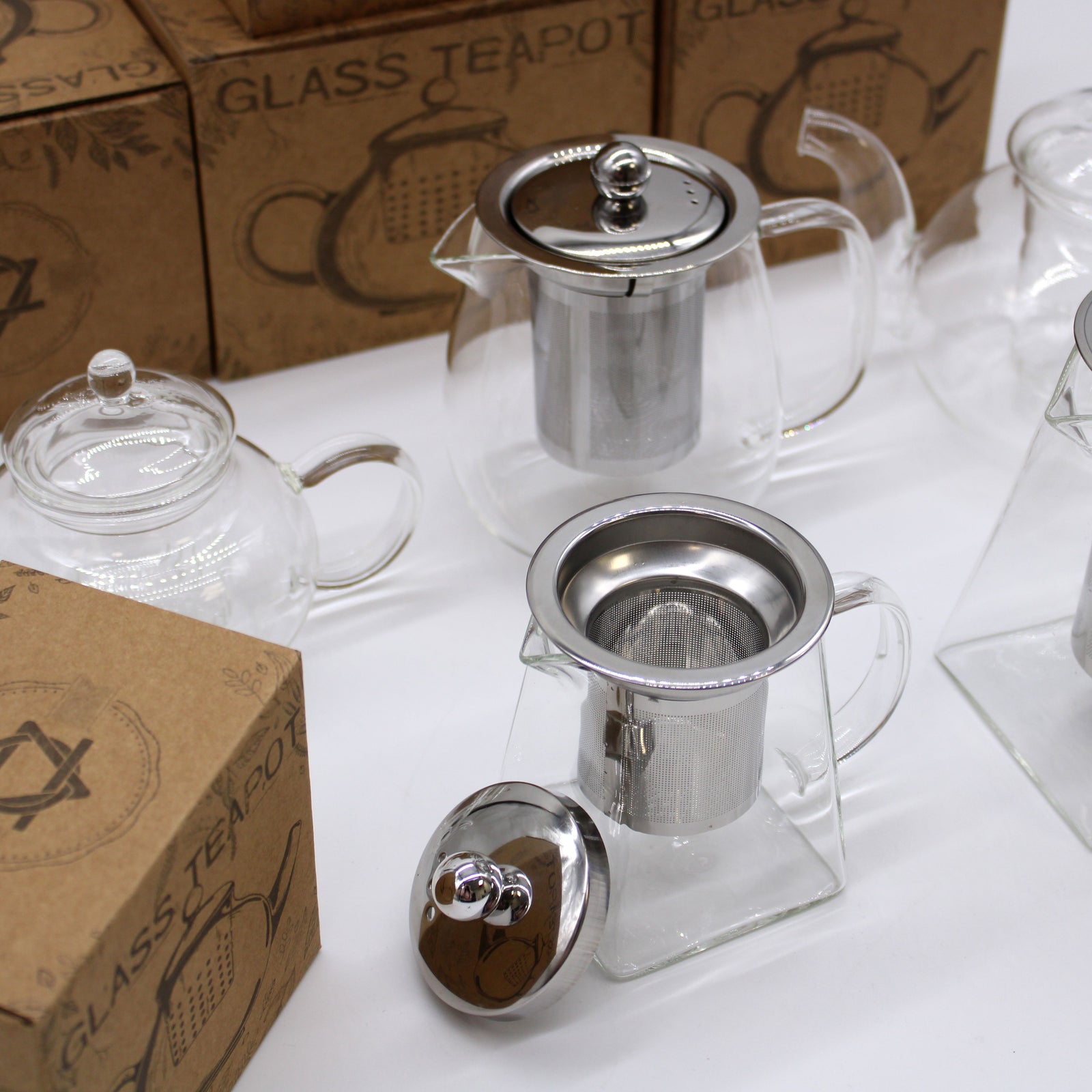 Glass Infuser Teapot - Round Pearl - 800ml product image