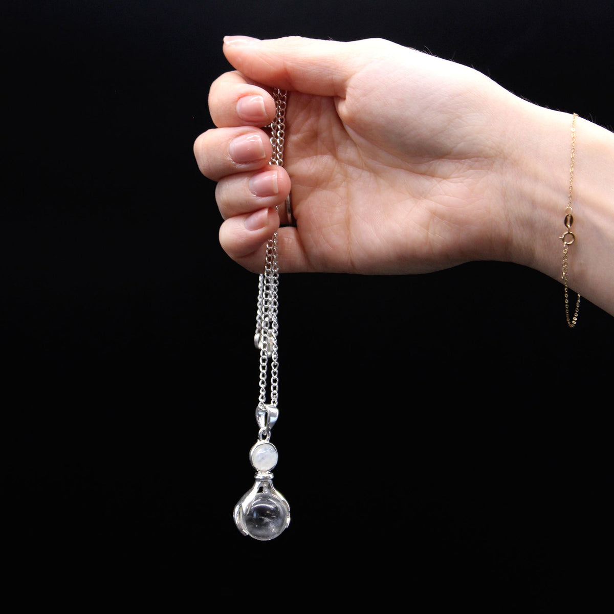 Gemstone Healing Hands Pendant - Black Agate product image 5