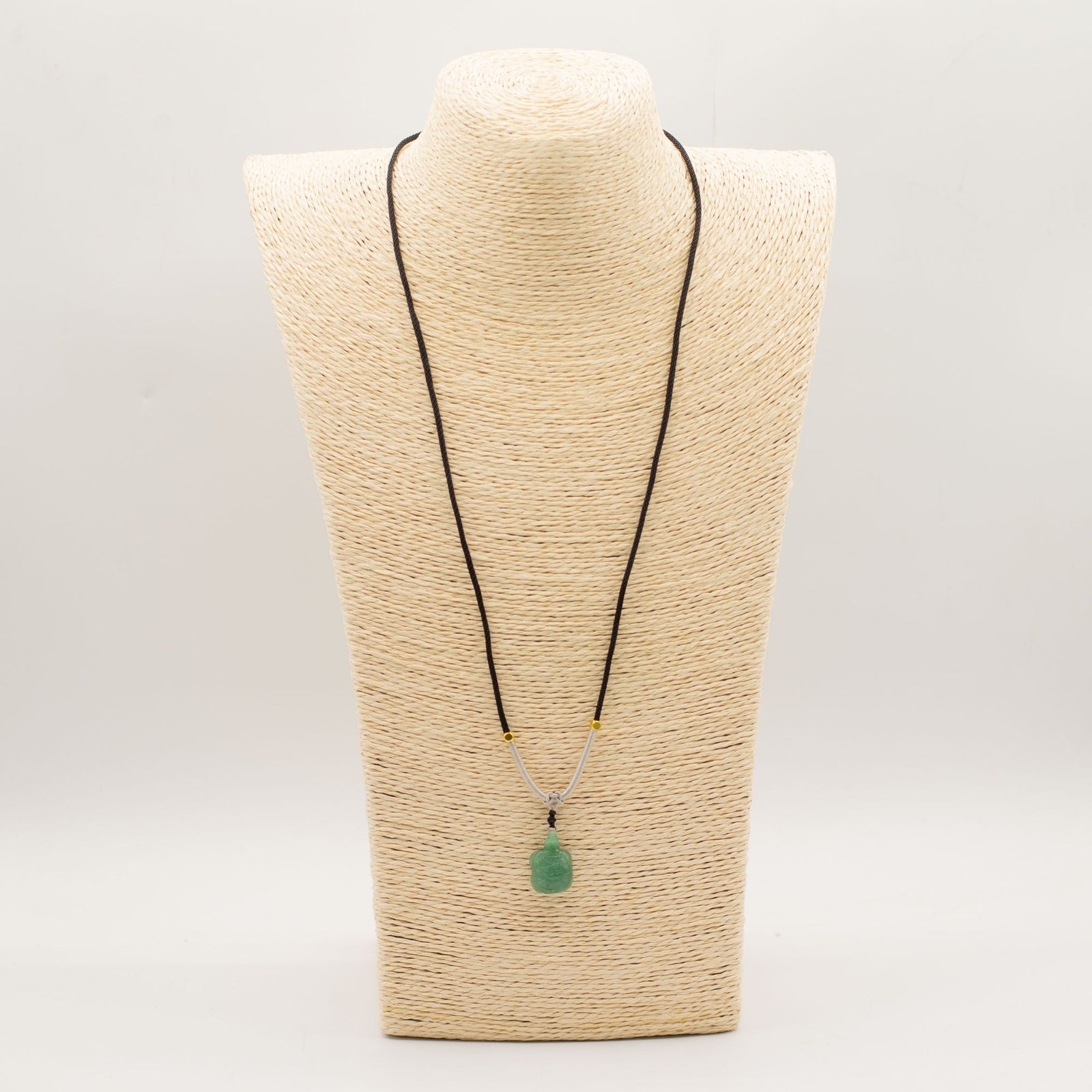 Cord Necklace Gemstone Pendant - Jade Turtle product image