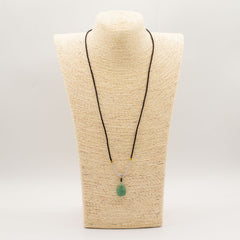 Cord Necklace Gemstone Pendant - Jade Turtle product image