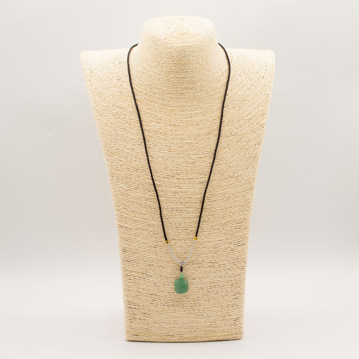 Cord Necklace Gemstone Pendant - Jade Turtle product image