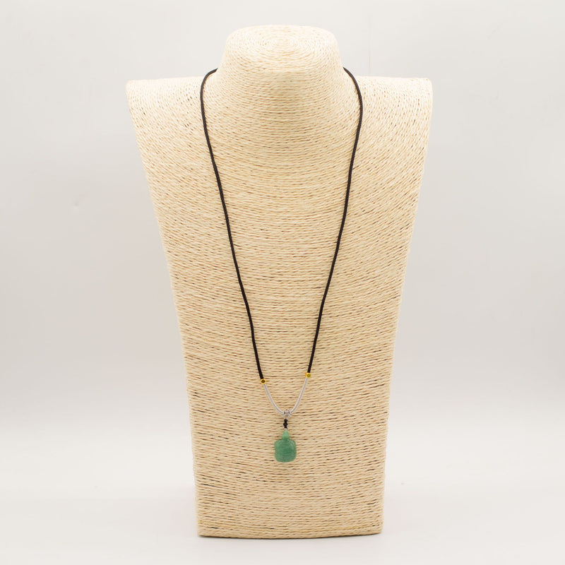 Cord Necklace Gemstone Pendant - Jade Turtle product image
