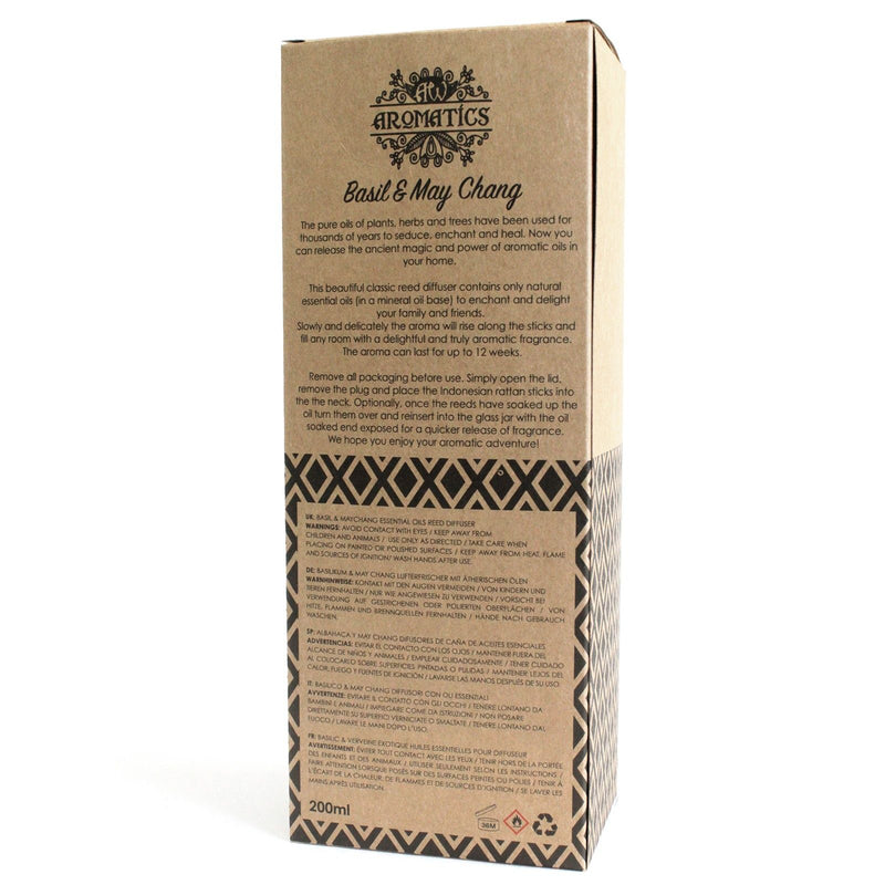 200ml Basil & Maychang Essential Oil Reed Diffuser product image