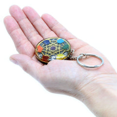 Orgonite Power Keyring - Round Seven Chakra product image 6