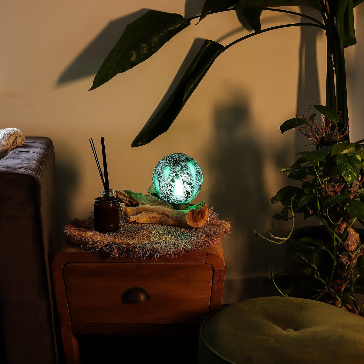 DriftGlow Lamp Emerald Crackle Shade product image 3