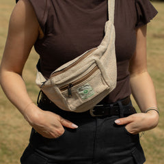 Cotton Hemp Style Belt (or Fanny) Bag - Natural