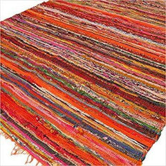 152 x 90cm Luxury Rag Rug - Orange product image 2