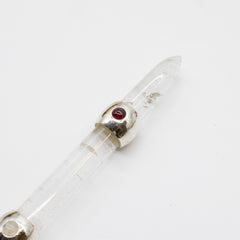 Celestial Prism Wand - Amethyst Moving Crystal Sphere Quartz Stem - 12cm product image 2