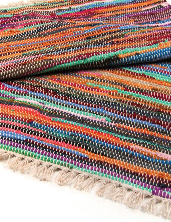 155 x 90cm Luxury Rag Rug - Natural product image