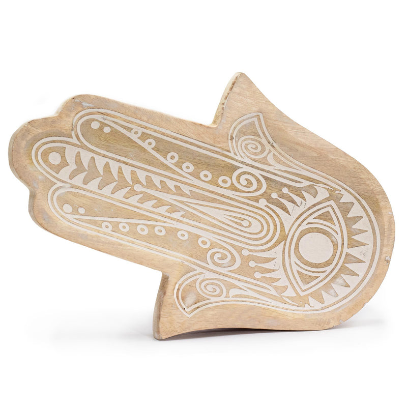 Long Tray 30x20.5x2.5cm - Hamsa Whitewash product image