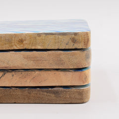Set of 4 Square Coasters - Blue Stripes product image 4