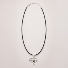 Indian Devotional Pendant - Silver Plated (45cm Cord)- Cleopatra Eye - Iolite product image 4