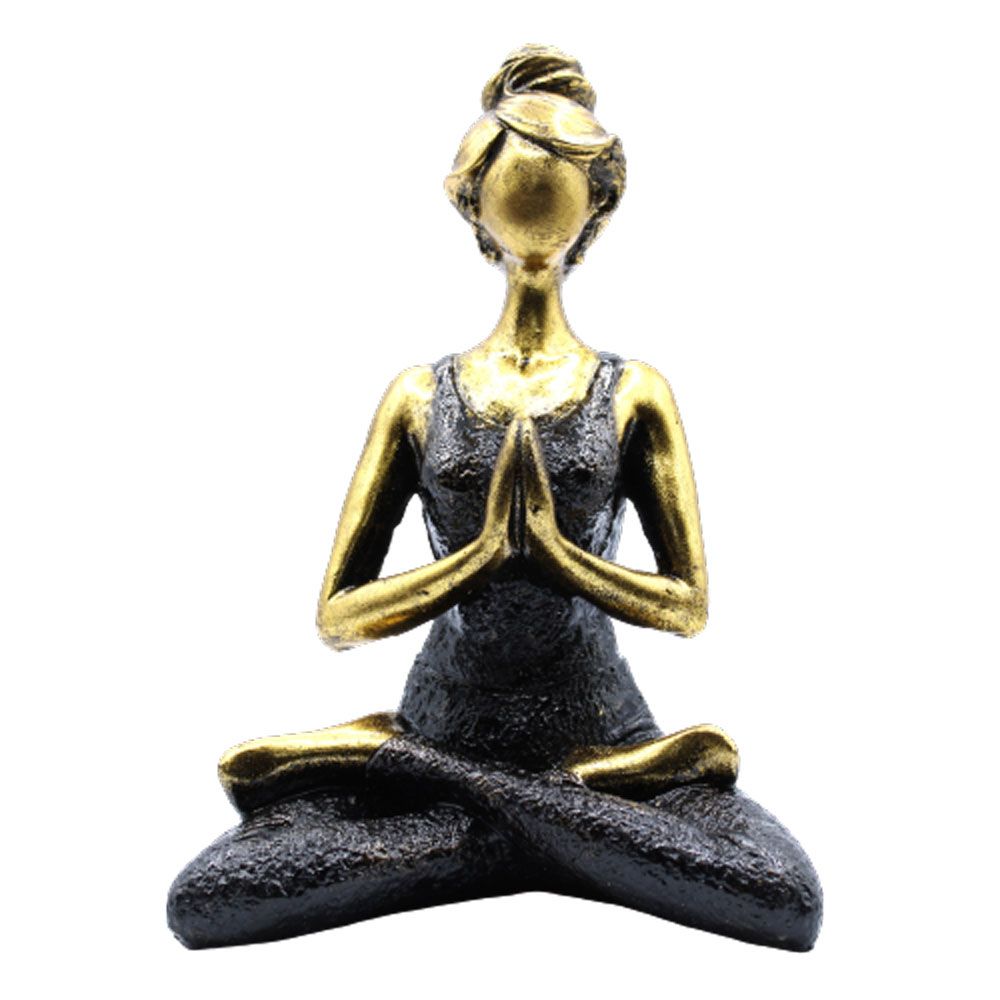 Yoga Lady Figure - Bronze & Black 24cm product image