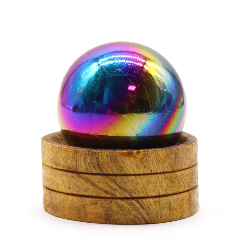 Gemstone Sphere 50mm - Amethyst Aura with Stand product image
