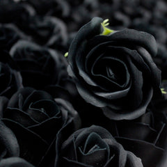 Craft Soap Flowers - Med Rose - Black product image 5