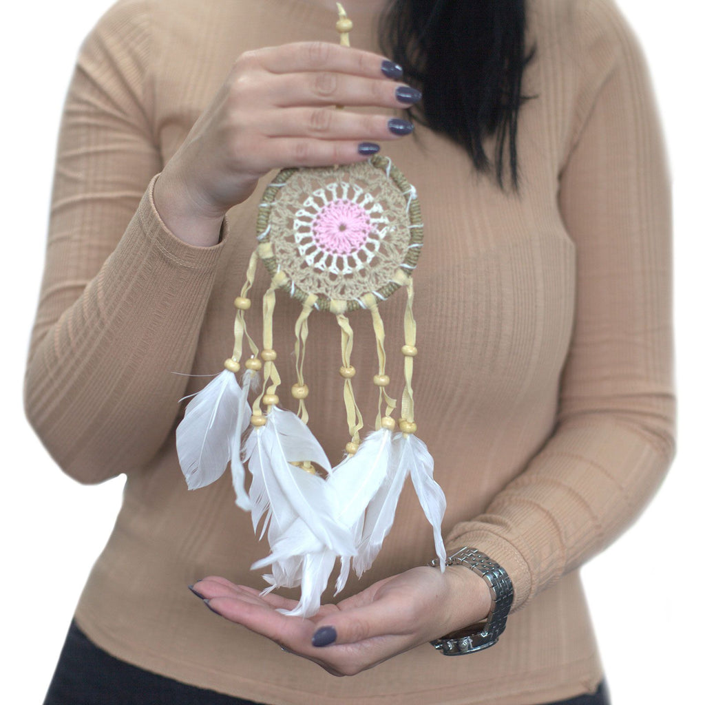 Pastel Blue Macramé Dream Catcher 9cm (asst colours) product image 2