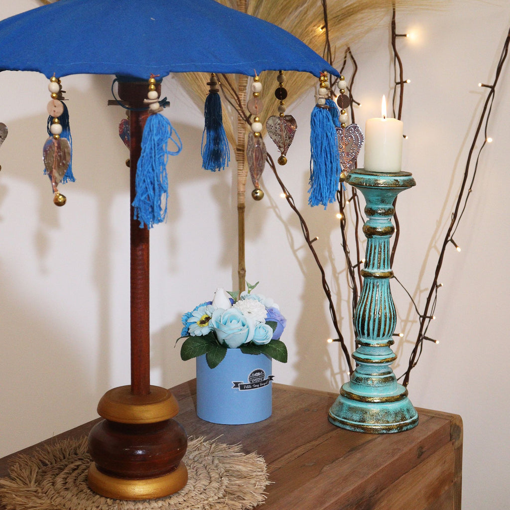 Bali Home Decor Parasol - Cotton - Turquoise- 40cm product image 7