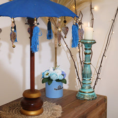 Bali Home Decor Parasol - Cotton - Turquoise- 40cm product image 7