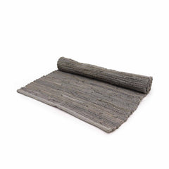 Small Indian Handloom Cotton Rug - Charcoal product image