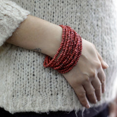 Multi-Bead Bangle Wooden Clasp - Assorted Colours product image 4