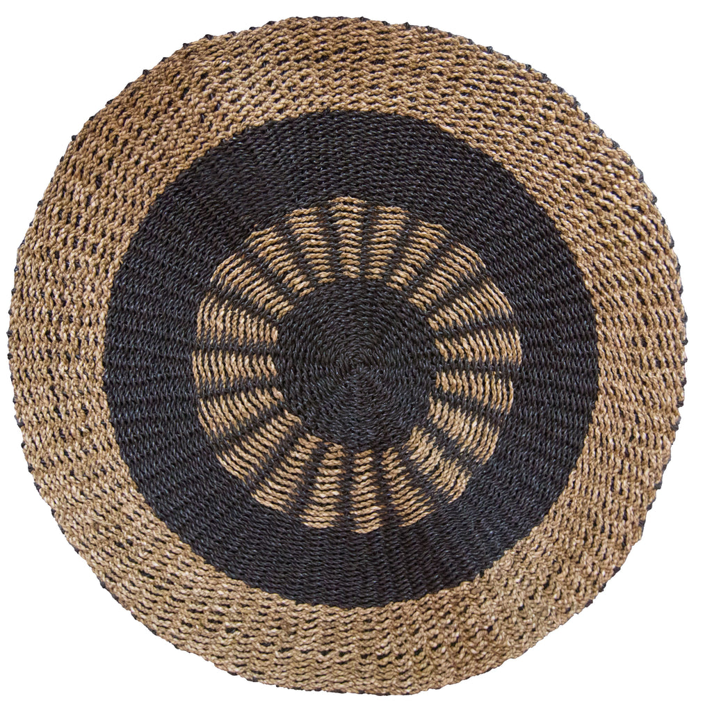 Round Seagrass Black & Tan - Inner Sun - 1m product image