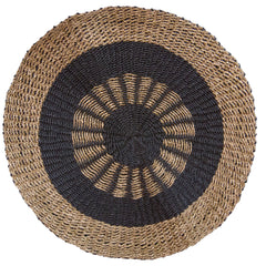 Round Seagrass Black & Tan - Inner Sun - 1m product image
