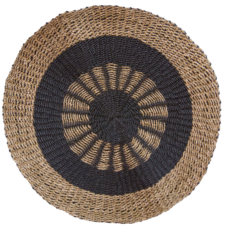 Round Seagrass Black & Tan - Inner Sun - 1m product image