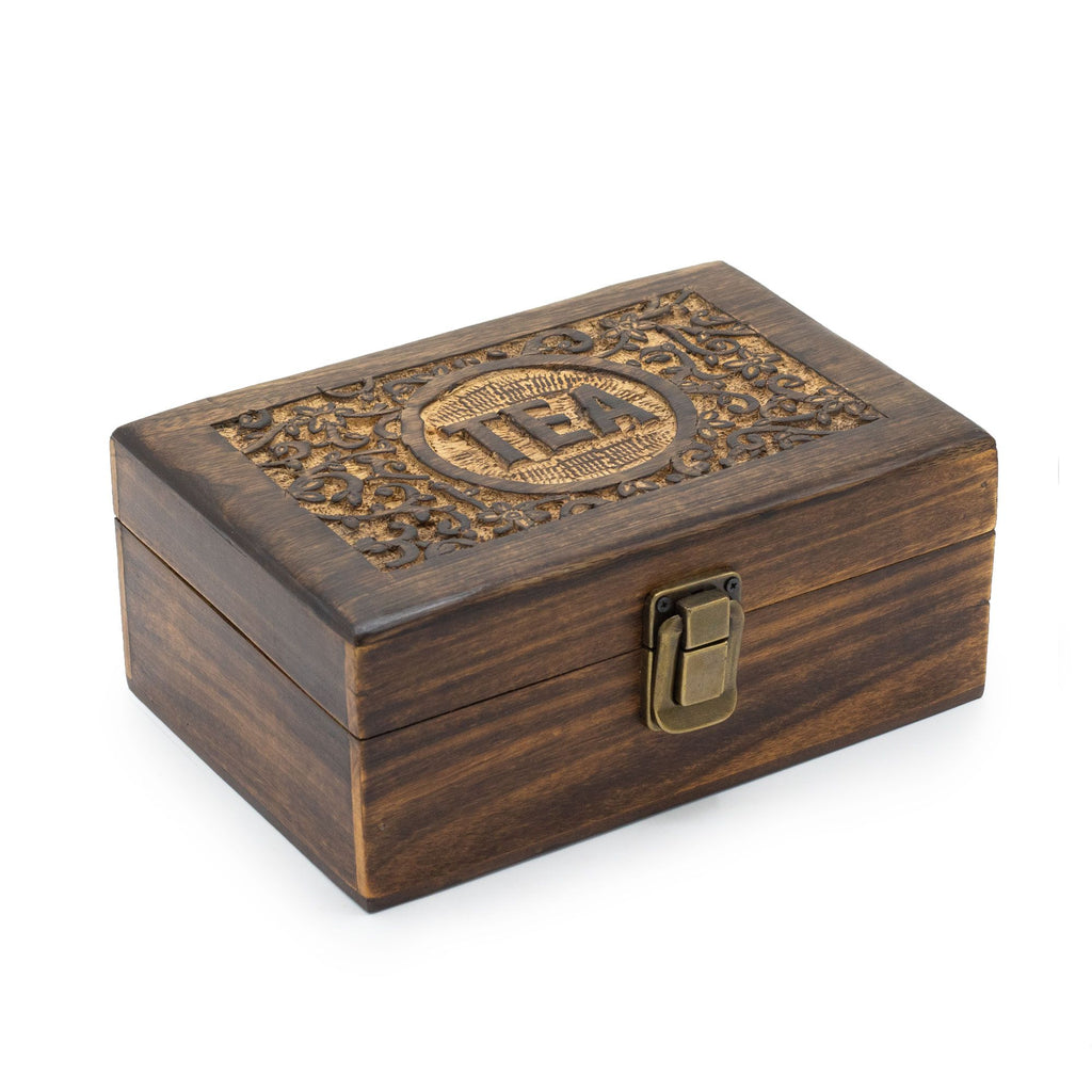 Mango Carved Tea Box - 6 Compartments - product image 5