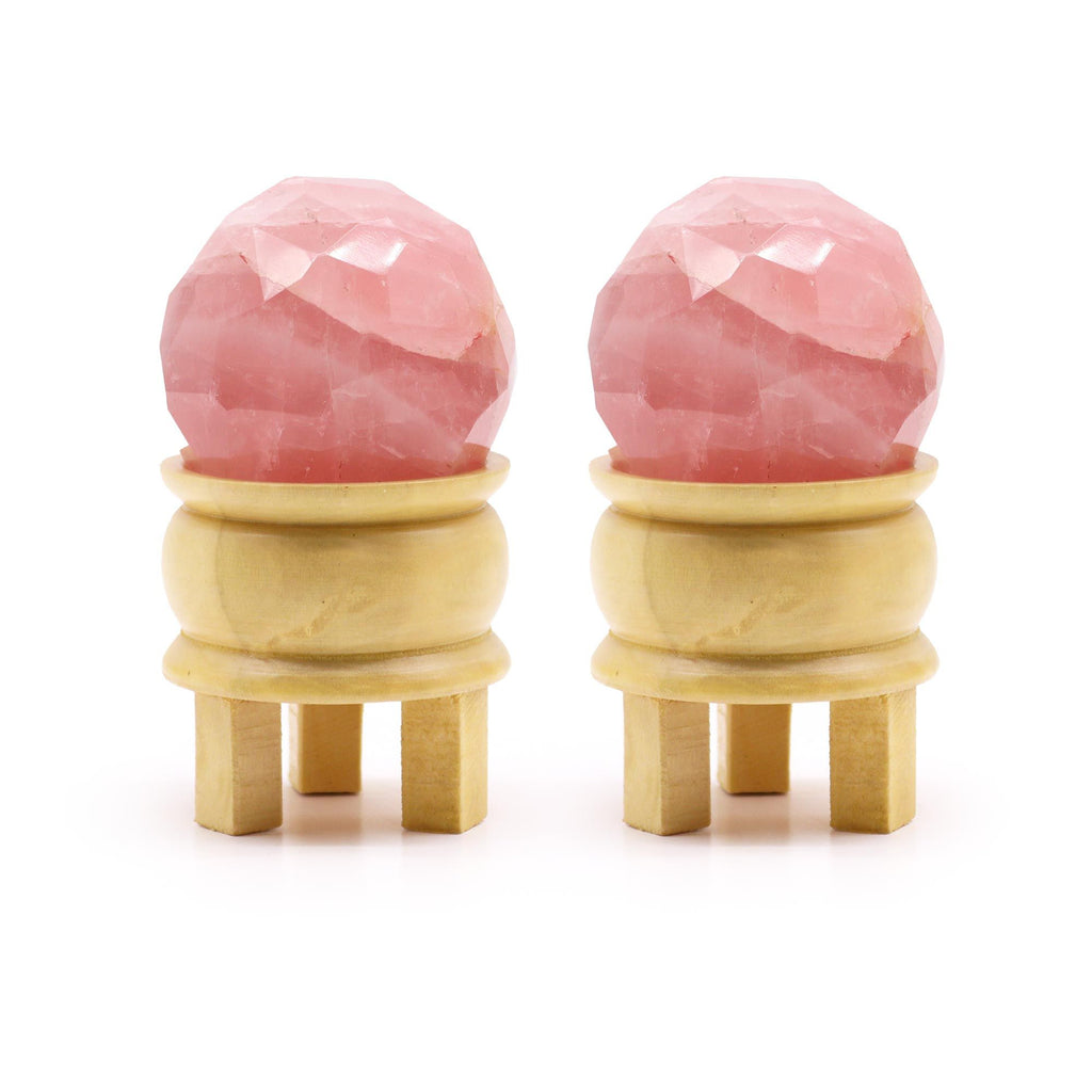 Gemstone Faceted Healing Ball & Stand - Rose Quartz product image 4
