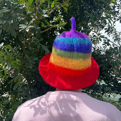 Felted Sauna Bowl Hat - Rainbow product image