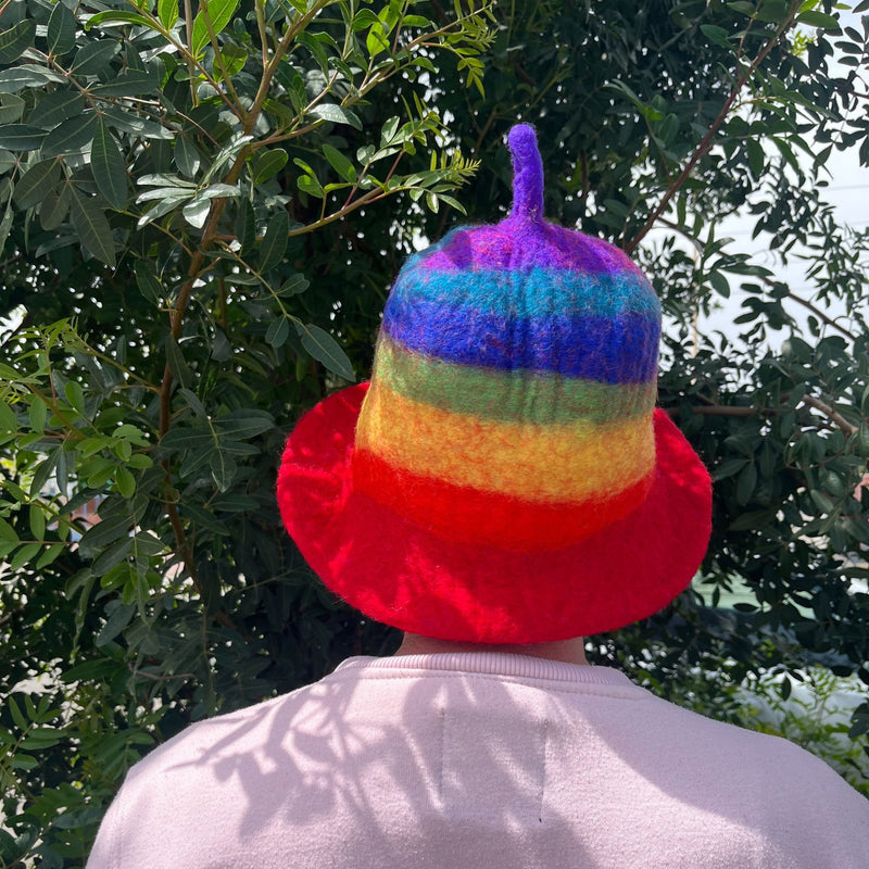 Felted Sauna Bowl Hat - Rainbow product image
