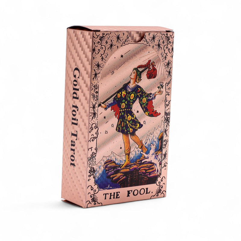 Rose Gold Foil Tarot Card Set - Moon Phase - with booklet product image