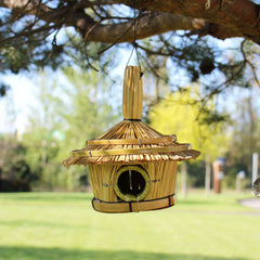 Small Round Seagrass Bird Box 17x17cm product image 2
