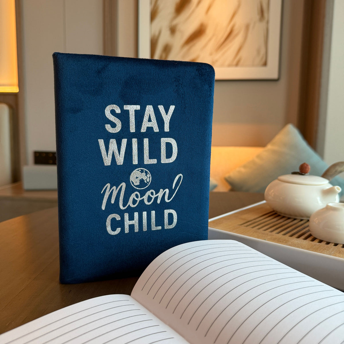 Dark Blue Velvet Notebook - 80 pages - Stay Wild Moon Child product image 2