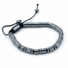 Magnetic Hematite Shamballa Bracelet - Cylinders & Circles product image