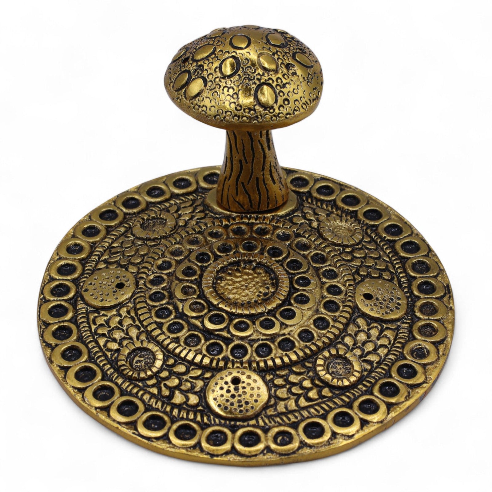 Mushroom Plate - Brass Effect - Incense Holder product image