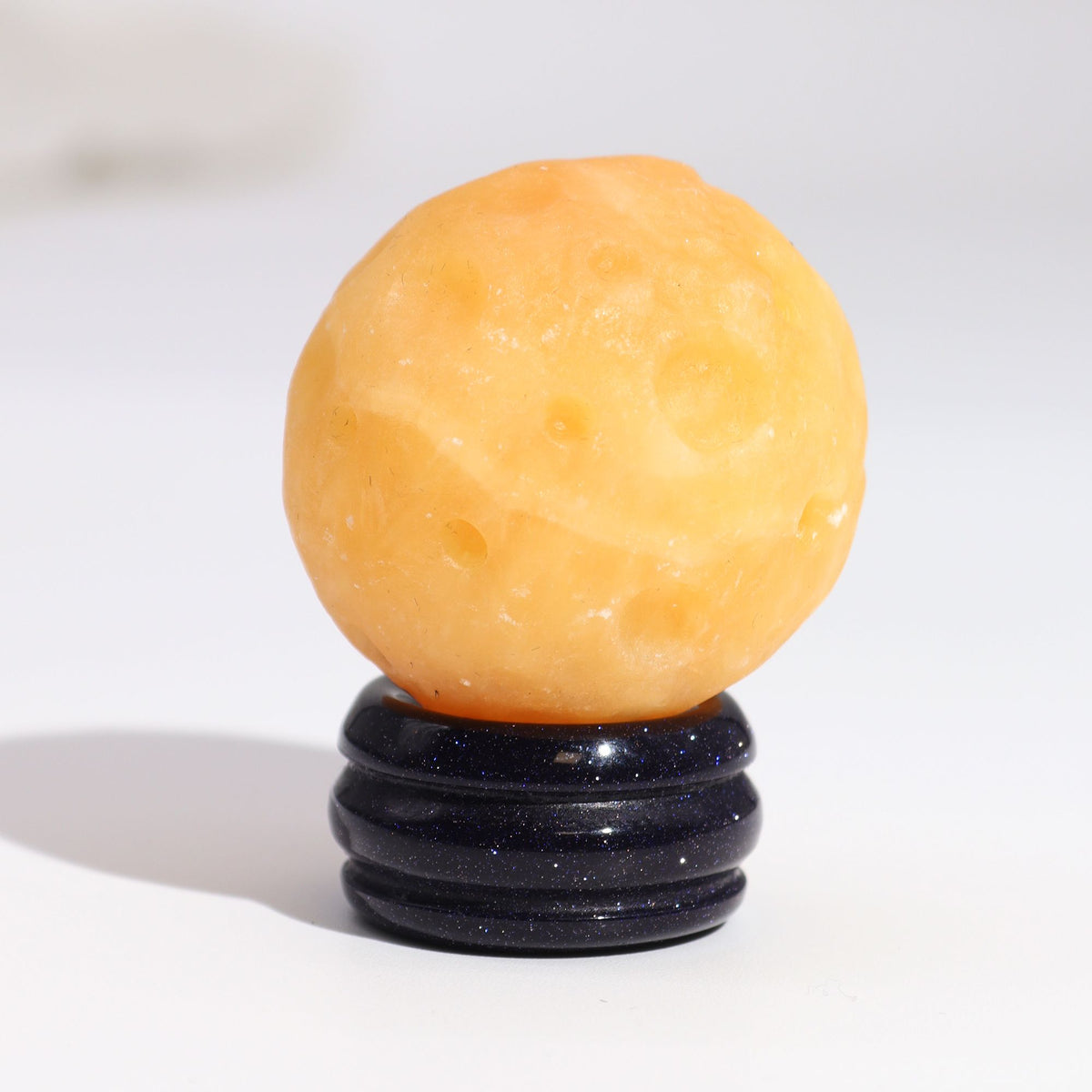 Yellow Jade Planet on a Sola Goldstone Stand (SATURN) product image 3