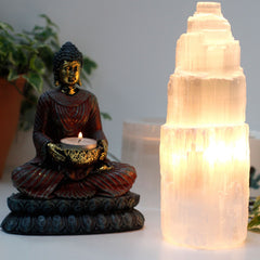 Natural Selenite Tower Lamp - 25 cm product image 2