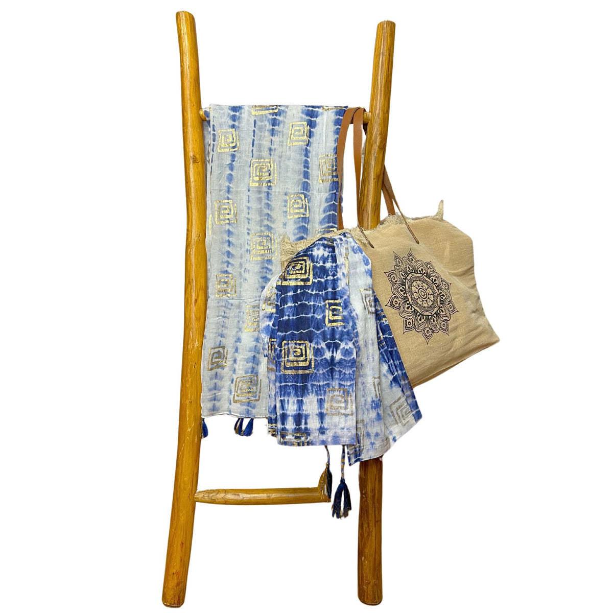 Nomad Sari Pareo – Blue Tie Dye & Block Print product image 2