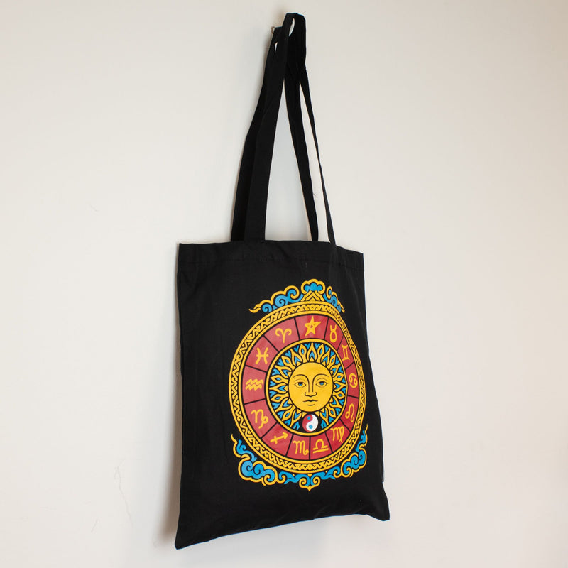 Iconic Classic Tote Bag - Zodiac Sun - Black 6oz product image