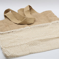 Pure Soft Jute and Cotton Mesh Bag - Natural product image 3