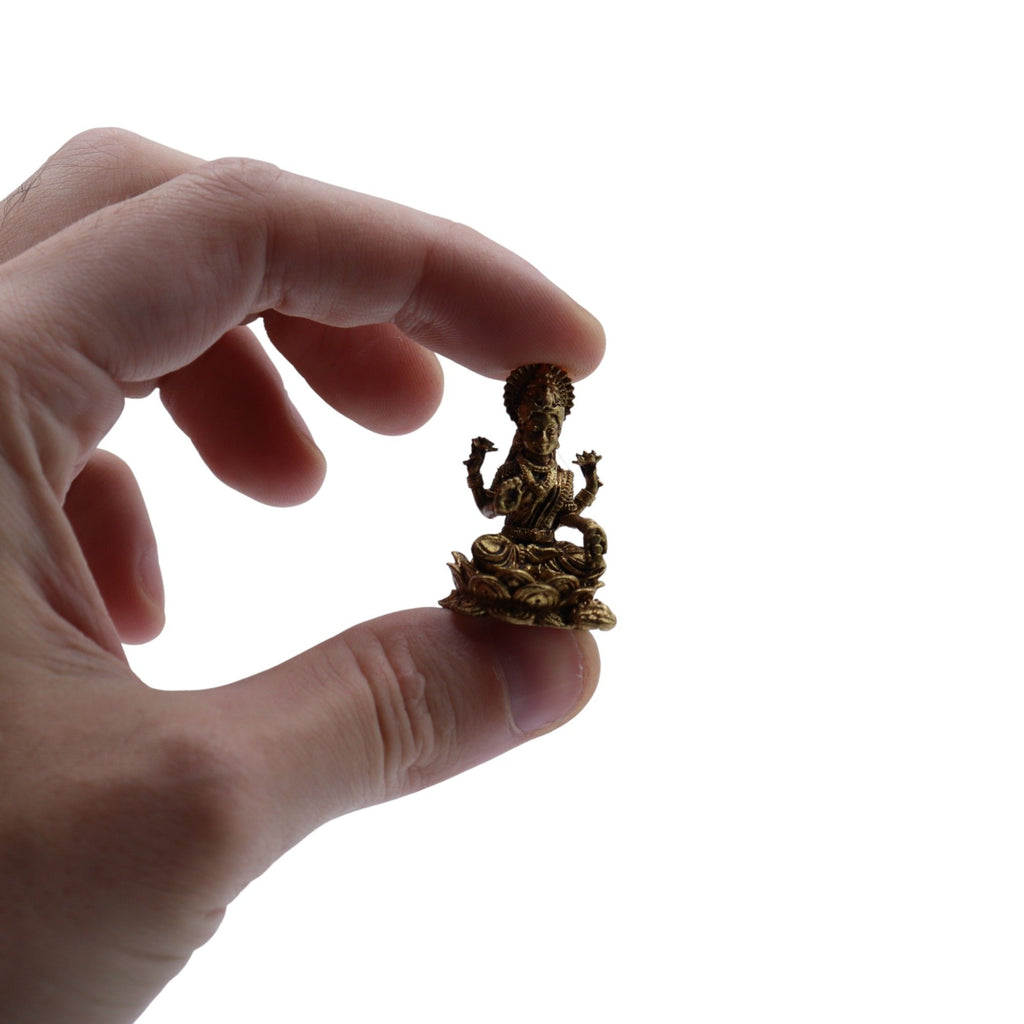 Brass Miniature Gods - Laxmi (11gms) - 30mm product image 2